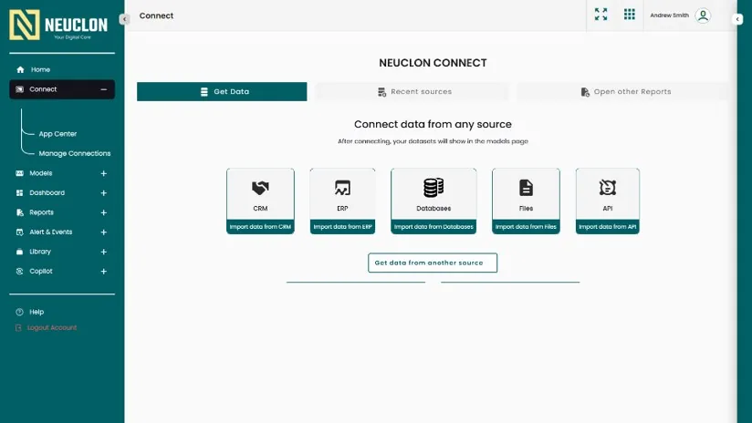 Neuclon Connect screen